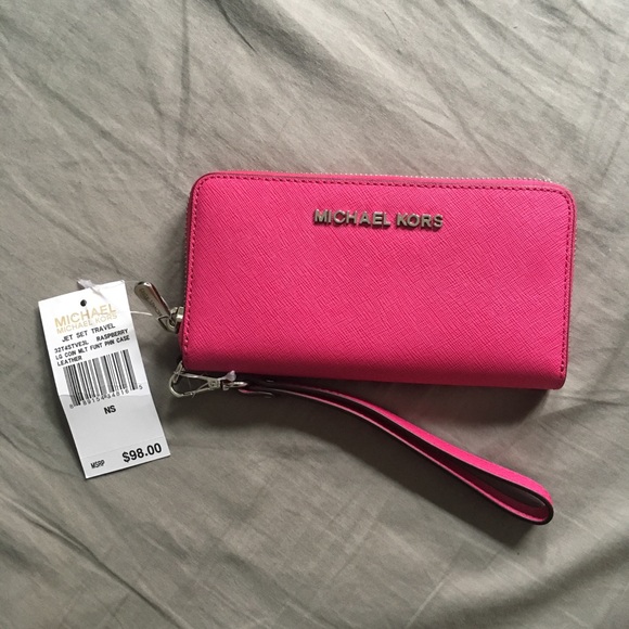 hot pink michael kors wallet